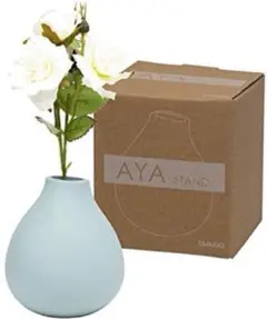 TAMAKI フラワーベース ホワイト 8×9cm AYA(アヤ)
