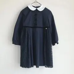 CHOPIN フォーマルワンピース 110 ネイビー レース