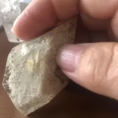 ルチルクォーツ共生　ホワイトガーデンクォーツ　フリーフォーム