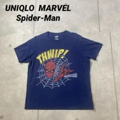海外輸入品　UNIQLO MARVEL スパイダーマン　半袖Tシャツ　紺　L