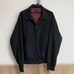 【英国製】フレッドペリー 黒 スウィングトップ ハリントンジャケット 42 XL