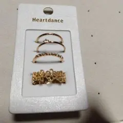 Heartdance ゴールドリングセット 4個入り