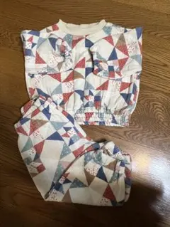 しまむらmicorrid ミコリッド キルト トレーナー ズボン 上下 80