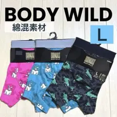405【綿混素材】グンゼ BODY WILD ボクサーパンツ 前とじＬ3枚