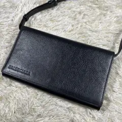 ✨美品✨バレンシアガ ショルダーバッグ ミニポシェット 黒 レザー 斜めがけ