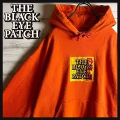 【希少カラー】ブラックアイパッチ ビッグ刺繍 ロゴ入り パーカー 入手困難