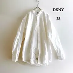 DKNY バンドカラー シャツ 15 32/33 白 シャツ S~M