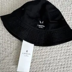 新品未使用　LANVIN ブラック キッズバケットハット Fサイズ