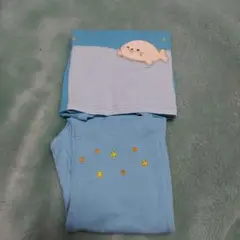 Mother Garden 水色 トップスとレギンスセット 90cm　しろたん