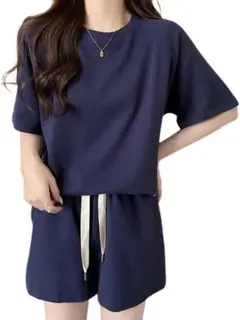 スウェット セットアップ レディース 夏 半袖 tシャツ ショートパンツ