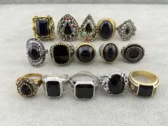 指輪　リング　15点セット　昭和レトロ　ヴィンテージ　アクセサリー　まとめ売り
