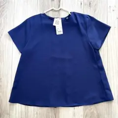 【新品•タグ付き】ユニクロ ドレープブラウス 半袖 Mサイズ