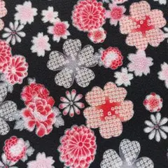 ポリエステルちりめん生地 黒 110 × 100 cm