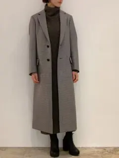 最終値下げ 極美品 AURALEE オーラリー チェック チェスター コート