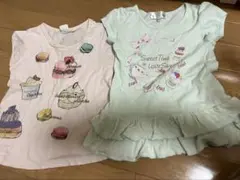 スイーツモチーフTシャツ2枚セット（110cm） ラデュレ　マザウェイズ　女の子