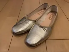 SPELTA ゴールド バレエシューズ パンプス リボン