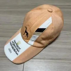 adabat ストライプデザイン キャップ 帽子 サーモンピンク