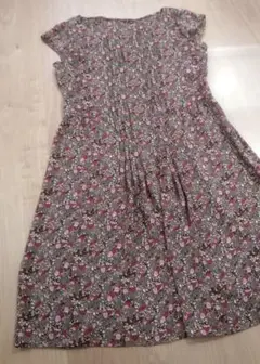 マッキントッシュ　花柄　洗える　ワンピ　三陽