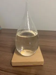 水滴型ストームグラス 木製台座付き