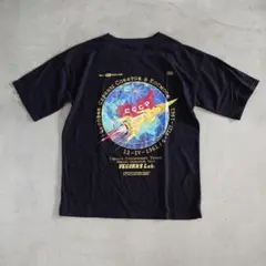 レトロな宇宙、ロケット　プリントTシャツ L