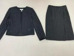 (K08260) ungaro ウールストライプ フォーマル スカートスーツ