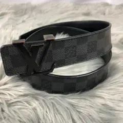 ルイヴィトン ダミエ イニシャルグラフィット サンチュール レザーベルト