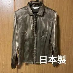 日本製メタリックシャツ