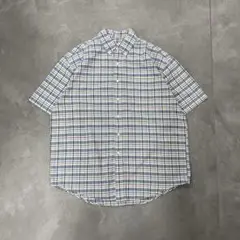 90s Eddie Bauer BDコットンチェックシャツ 半袖 L