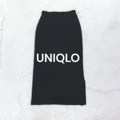 ユニクロ♡UNIQLO スムースコットンブレンドスカート S ブラック ナロー♪