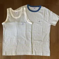 プチバトー 10ans 140cm 半袖・タンクセット インナー