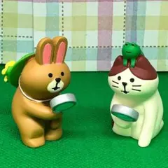デコレ　コンコンブル　観察うさぎ＆雨の日観察猫　送料無料