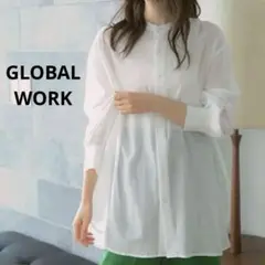 新品♥GLOBAL WORKグローバルワーク 2WAYチュニックシャツ ホワイト