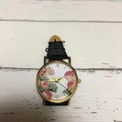 A26 新品　腕時計　薔薇　ばら　時計　レディース　ファッション雑貨　小物　黒