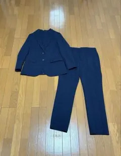 ユニクロ　感動ジャケット　パンツ　セットアップ　ネイビー　レディース