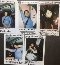【レア】間々田優　サイン入りチェキ　写真5枚セット