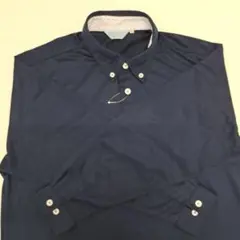 濃紺(サイズ4L)長袖ポロシャツ作業服 ☆未使用品☆