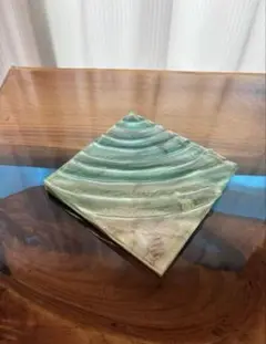 海のカケラ　さざ波　水面　レジンアート 10cm×10cm No.163