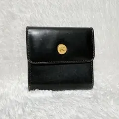 キタムラ ブラックレザー 二つ折り財布