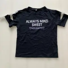 ブラック Tシャツ サイズ130 プリント入り