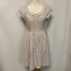 earth music & ecology 水玉柄ワンピース ピンク M