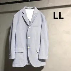 極美品 VAN JACKET テーラードジャケット シアサッカー LL