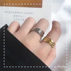 H64最安値セール☆2個セット☆指輪 ゴールド シルバー☆ペアリング