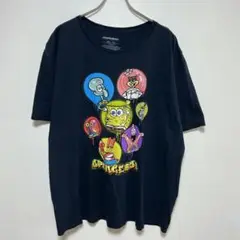 スポンジボブ　デザイン性◎グッドプリント　キャラクターTシャツ　ゆるだほ
