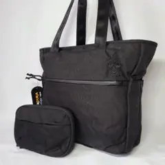 [新品•未使用] hummel CITY トートバッグ ブラック ポーチ付き