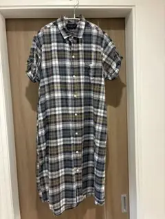 ジムフレックス シャツワンピース　チェック柄