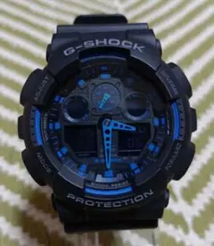 G-SHOCK GA-100CB-1JF　マットブラックxブルー　美品