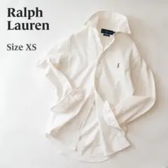 ラルフローレン オックスフォード 長袖 ブラウス シャツ 白 レディース XS
