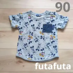 futafuta ミッキーマウス 半袖 Tシャツ 90cm グレー