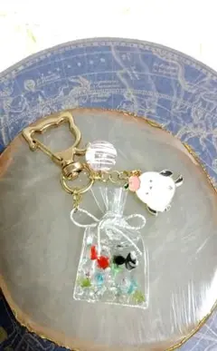レジン　金魚すくい　バッグチャーム【No.743】