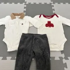 GAP コーデュロイ襟ロンパース3点セット